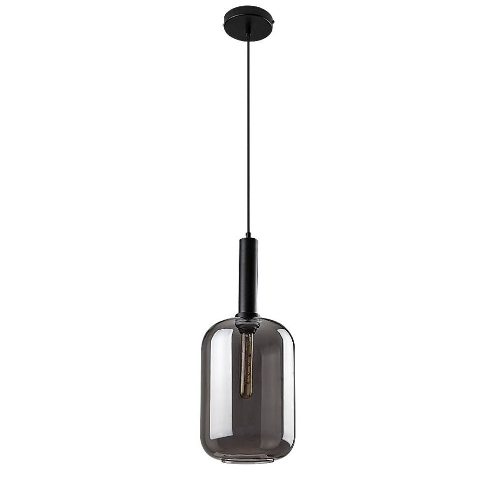 Lampa wisząca czarny matowa-kolor dymny Lissandra 1xE27x40W Rabalux