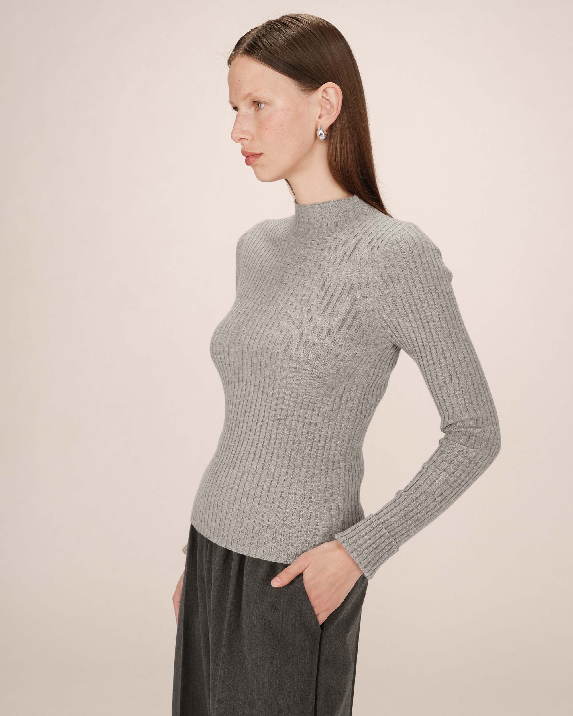 Pull en maille gris Saturday