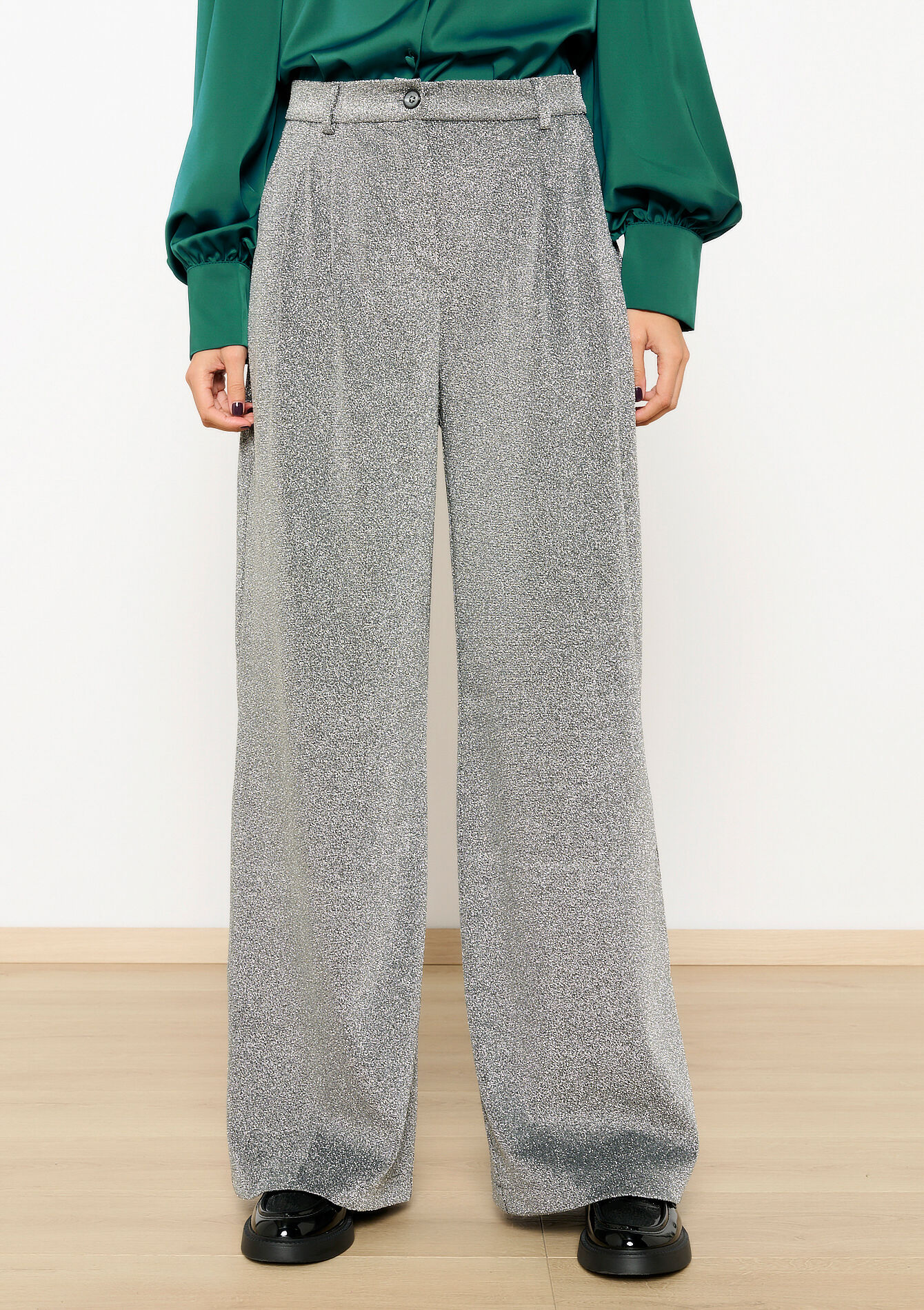 Palazzo broek met lurex