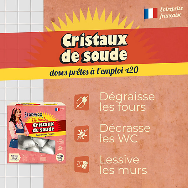 Cristaux de soude doses 20 x 20g Starwax Fabulous