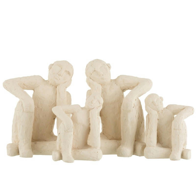 ASSIS - Set de 2 serre-livres ciment blanc 25cm