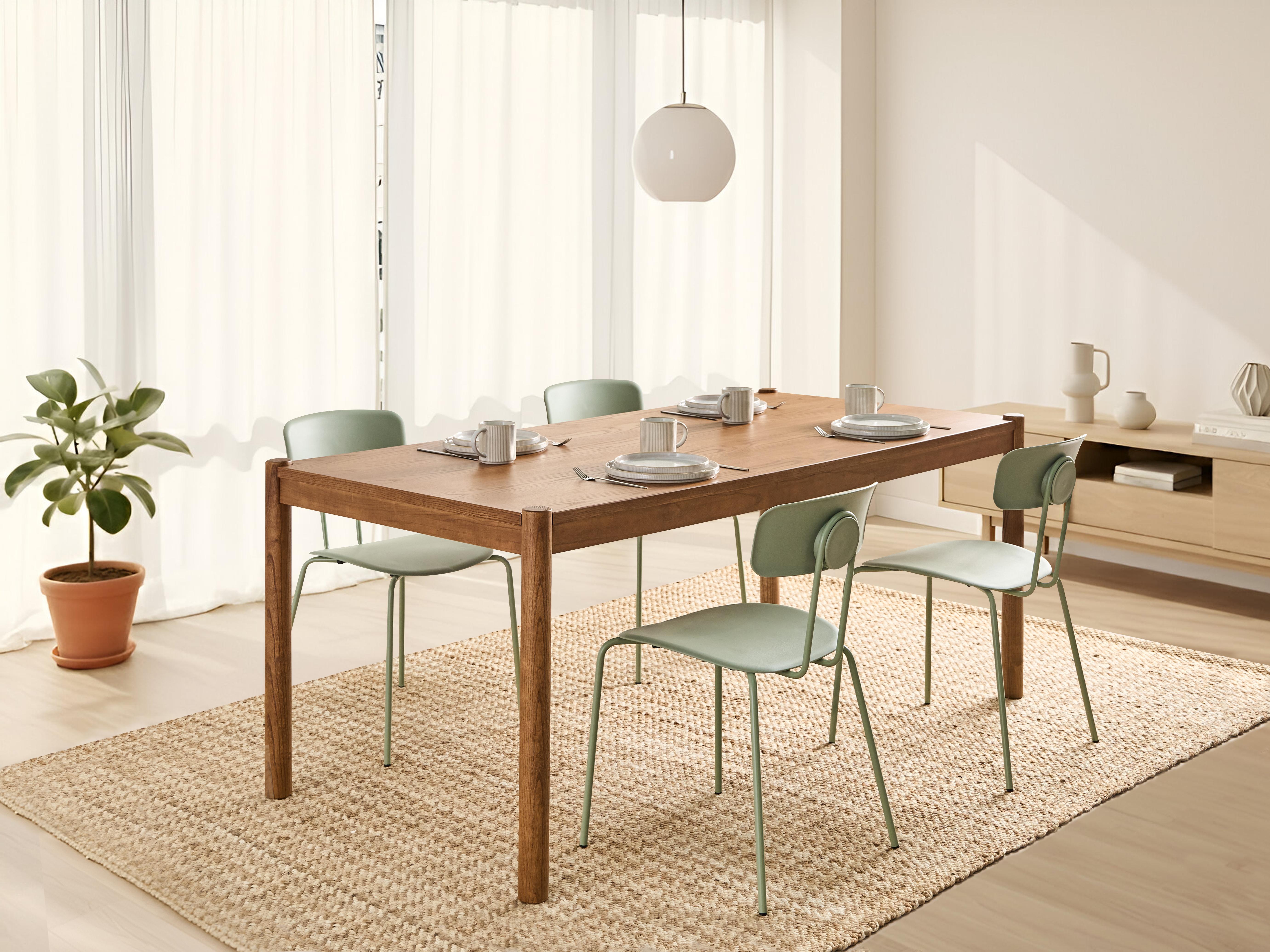 Dining Table FONDIS Dark Oak 180 cm 80 cm