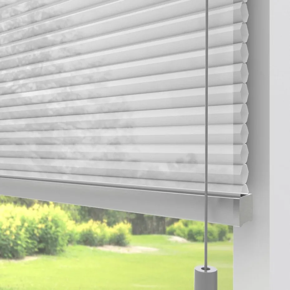 Kwantum Plisségordijnen | Fenstr Dubbel Plissé Lizzy  Lichtdoorlatend Wit