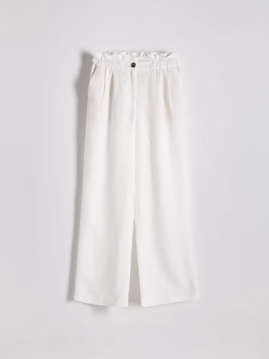 Linen Rich Paperbag Trousers