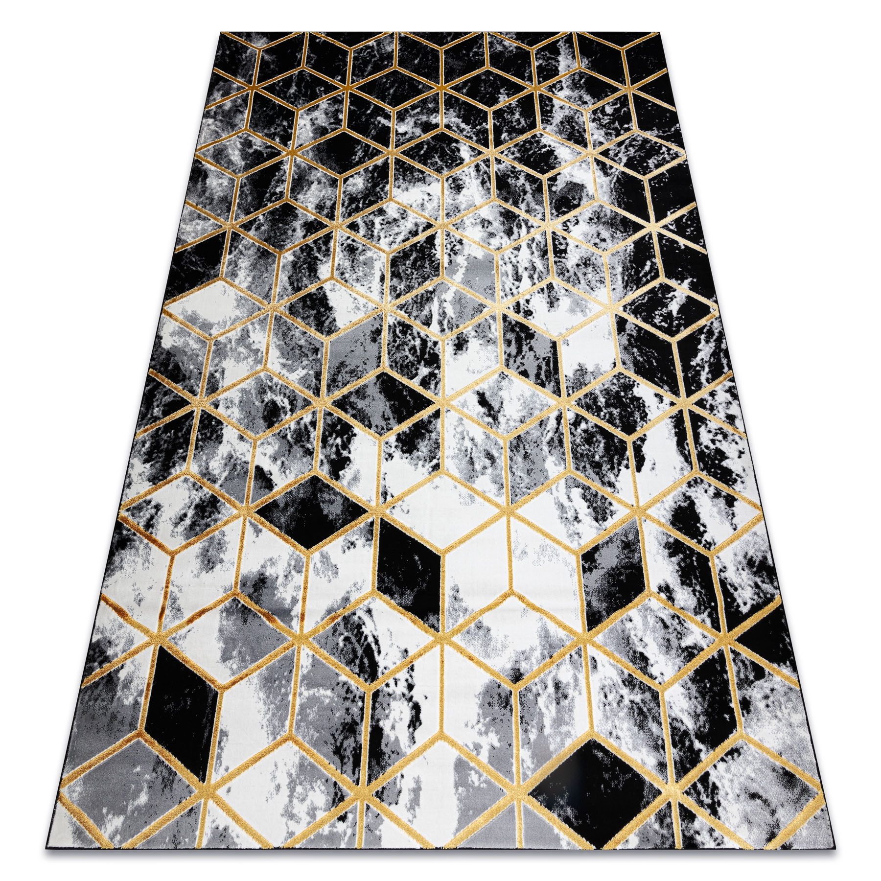 Dywan GLOSS 3D nowoczesny 409A 82 Sześcian, stylowy, glamour, 80x150 cm