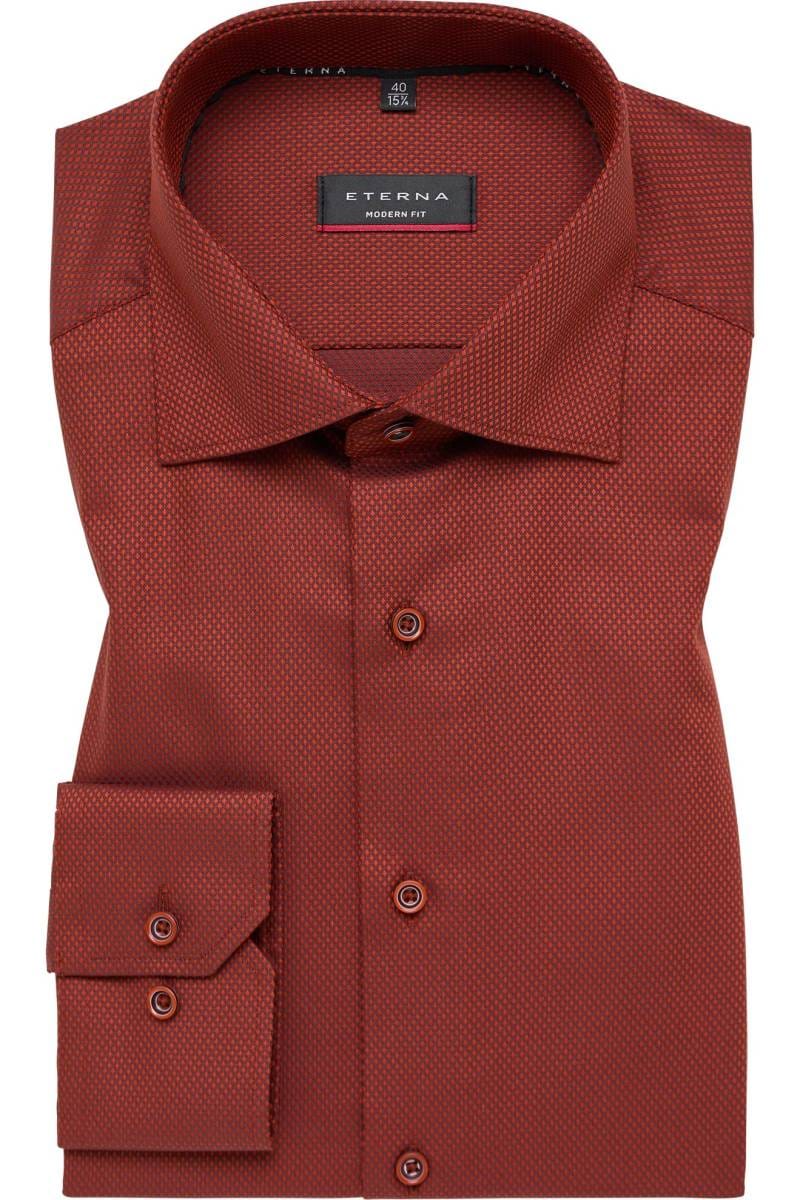 ETERNA Modern Fit Hemd rot, Einfarbig