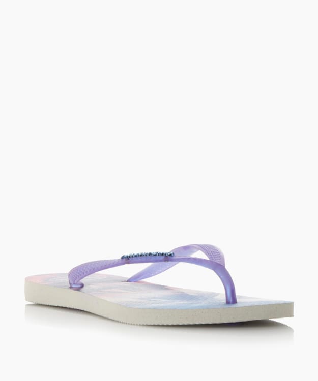 Fluoro Jelly Flip Flops Purple - Havaianas Fluoro Jelly Tropical Flip Flops