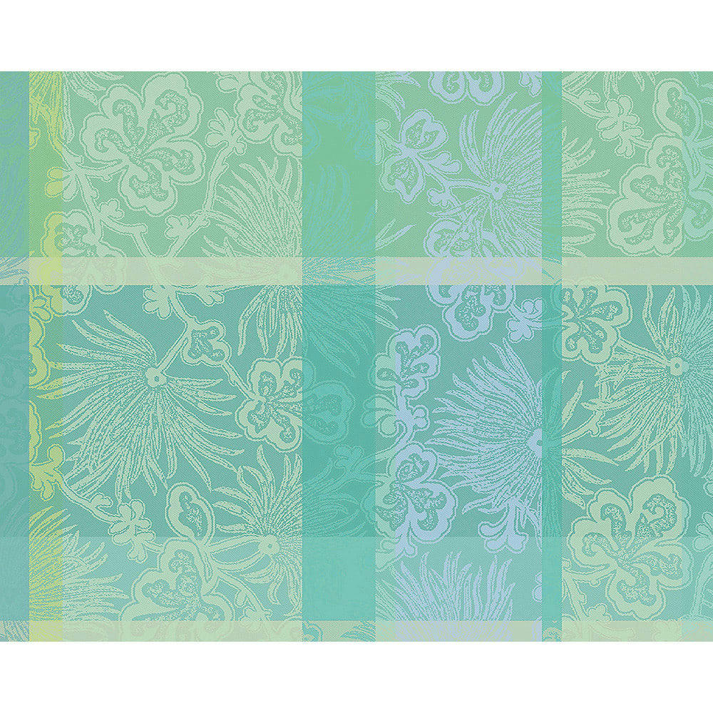 MILLE VENUSTA AQUA - Set enduit imperméable pur coton vert 40X50