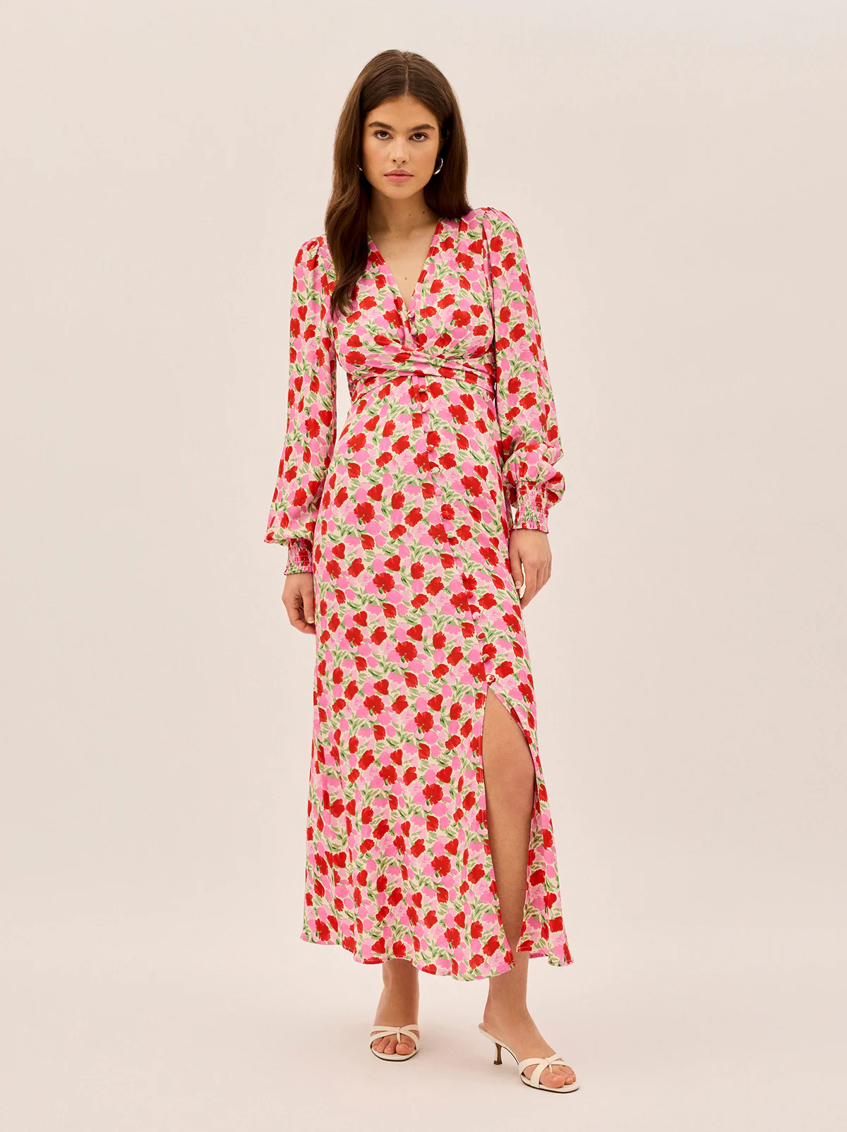 Aurora Pink Floral Print Dress