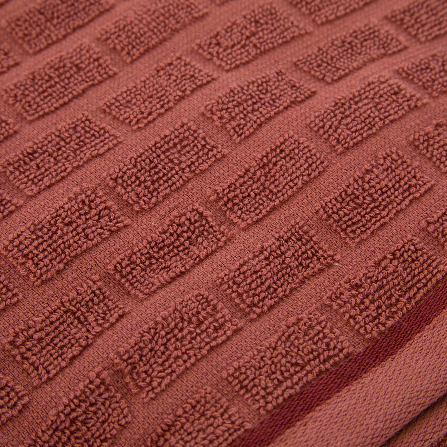 Telo doccia cotone Pop Corn Brick malva scuro