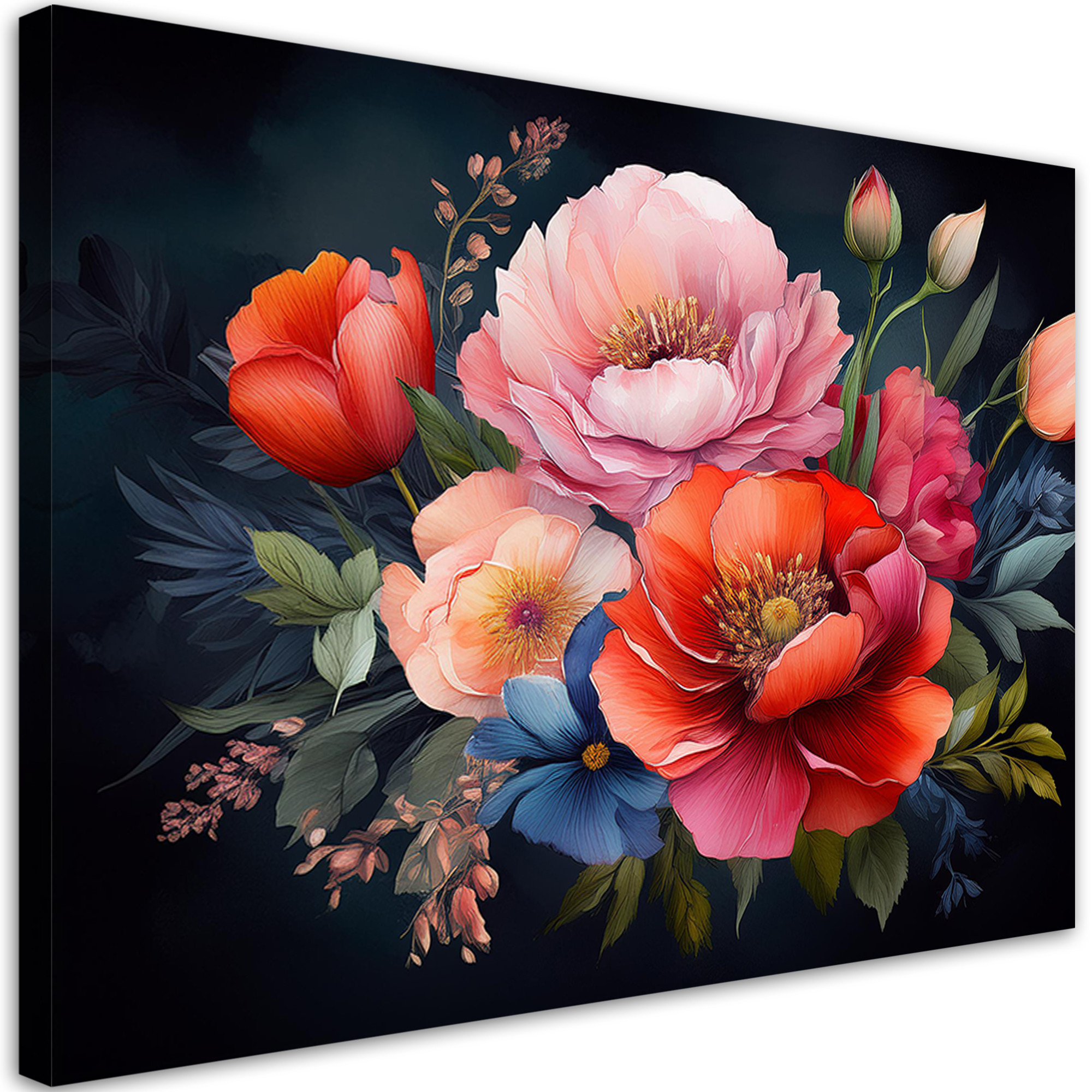 Feeby Obraz na płótnie, Kolorowe Kwiaty Rośliny 60x40