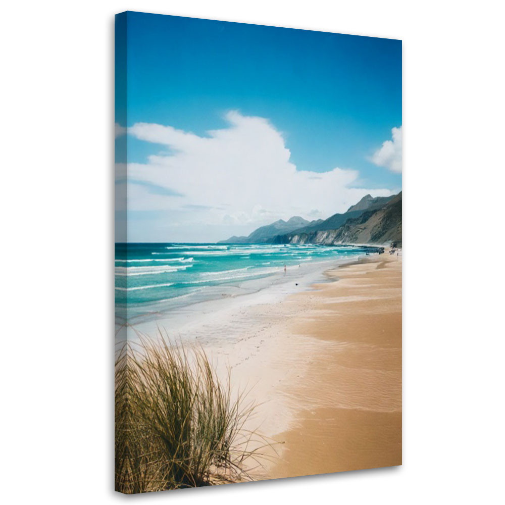 Feeby Obraz do salonu sypialni, Plaża Morze Natura Turkus 40x60