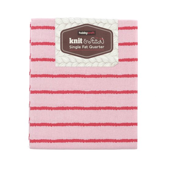 Pink Candy Stripe Single Cotton Fat Quarter
