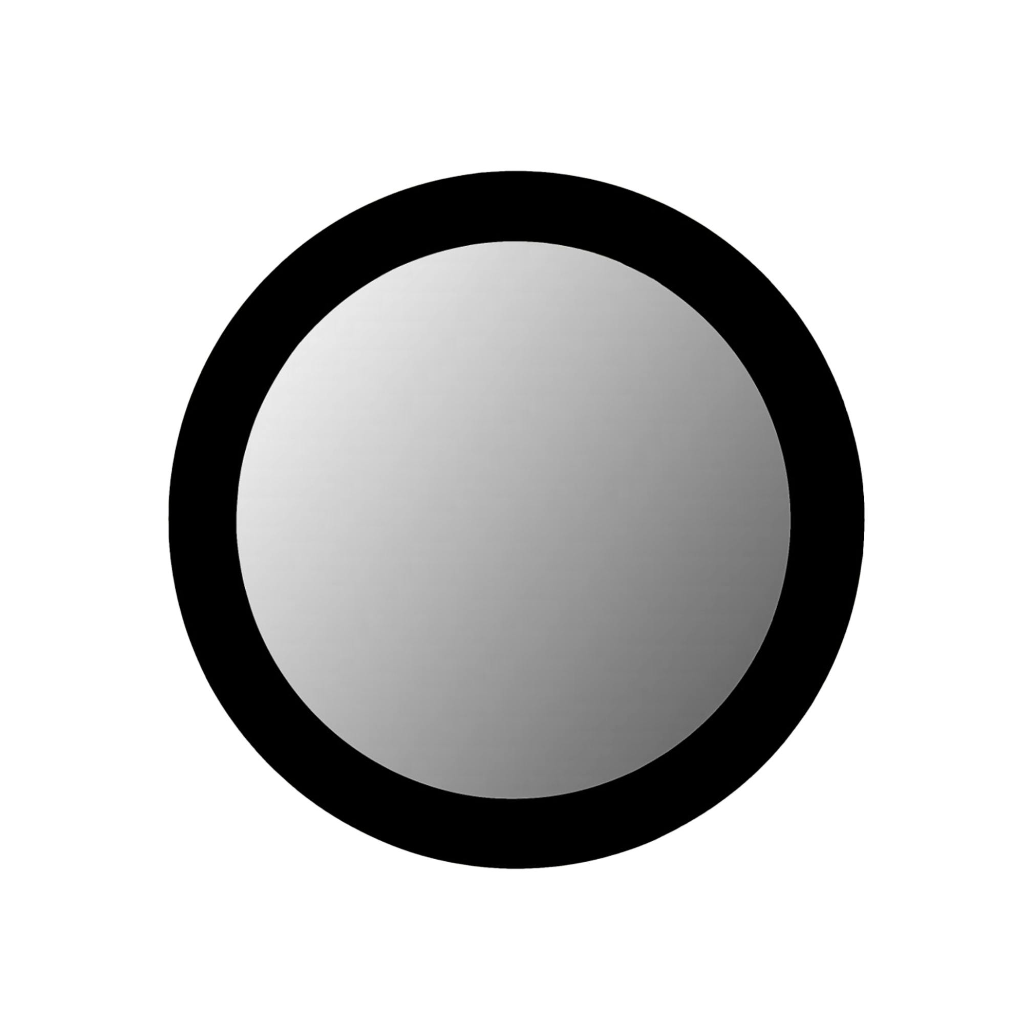Miroir rond mural en bois noir diamètre 40 cm ASPEN
