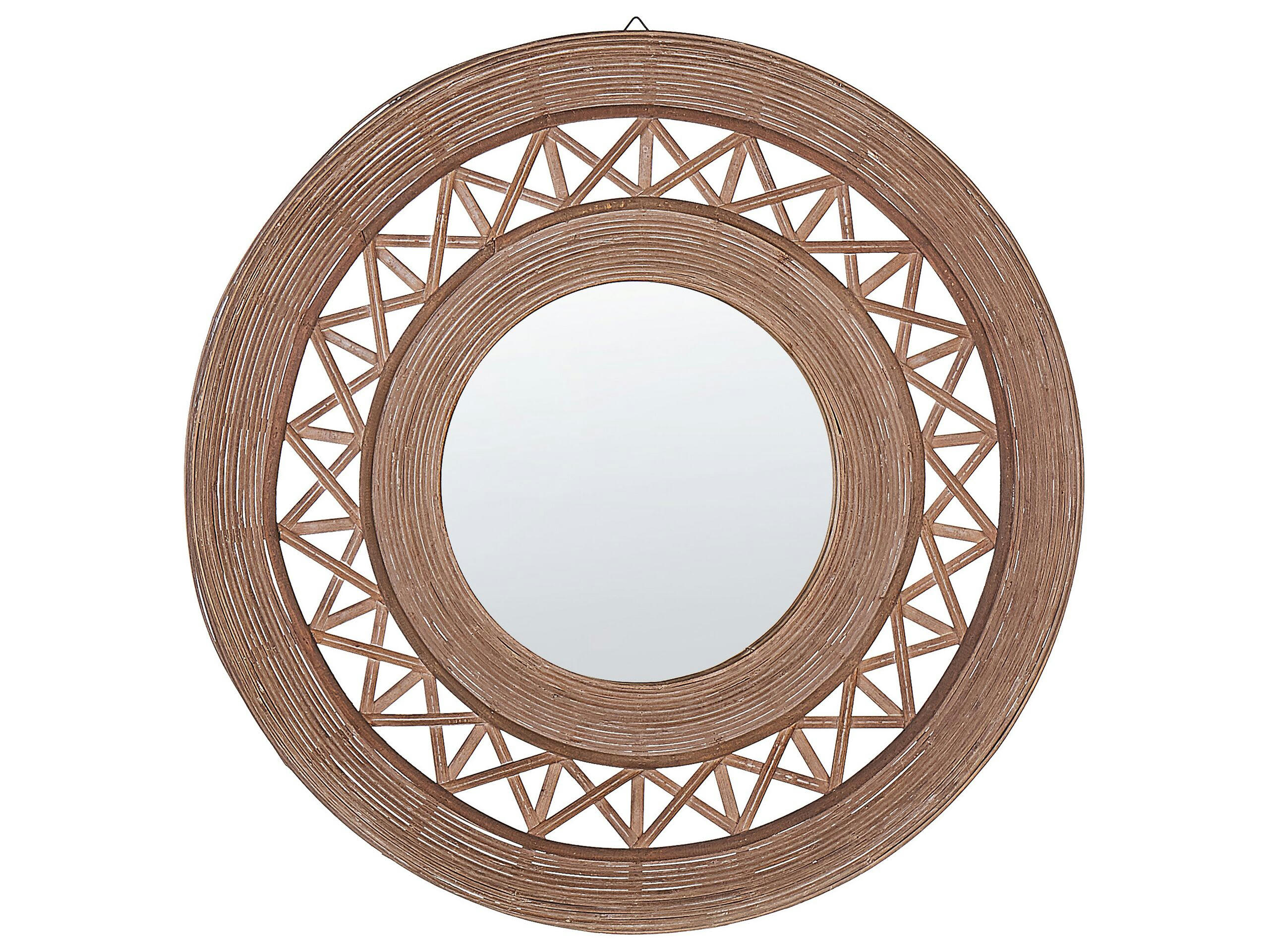 CACOMA - Miroir en bois solide marron 62x62