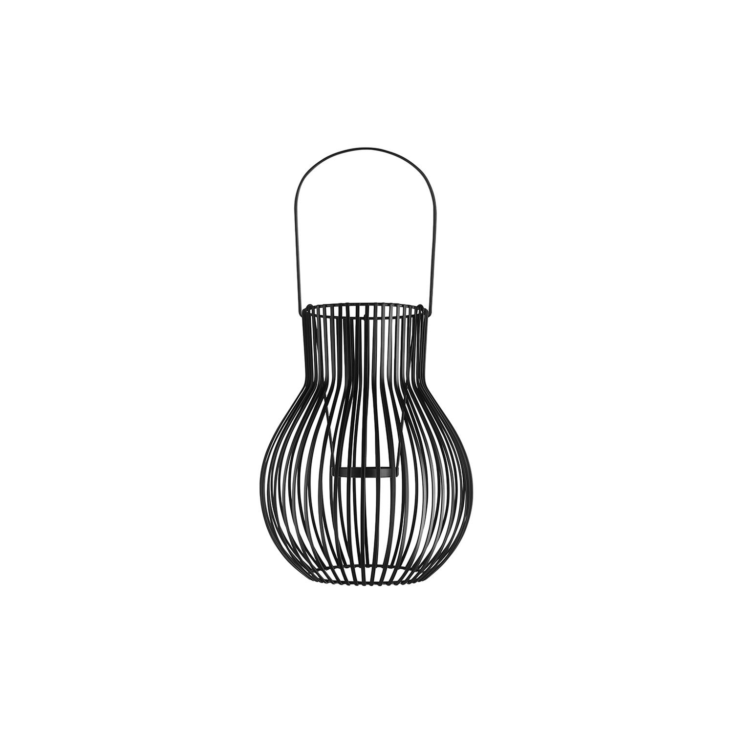 UPSIDE DOWN outdoor lantern, black