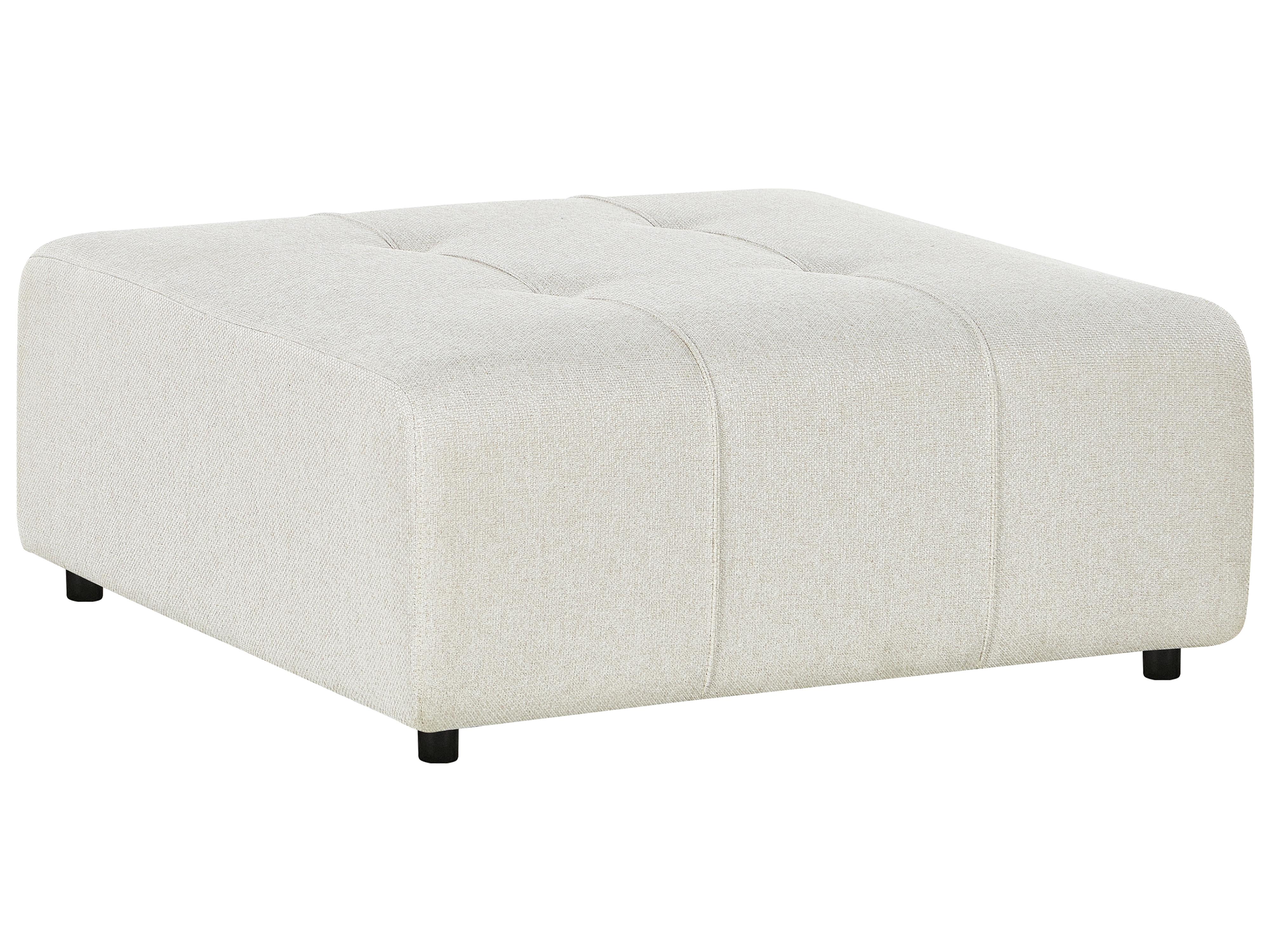 Ottoman INNVIK Fabric Light Beige
