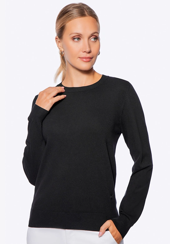 Sweter damski klasyczny czarny