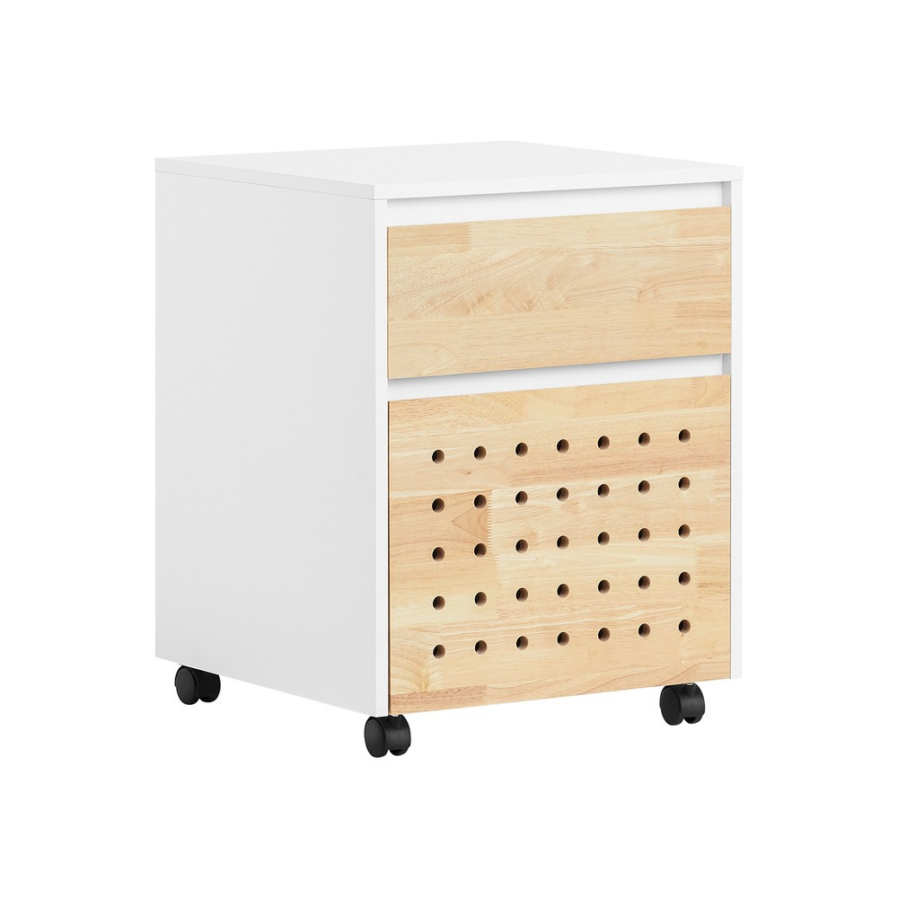 SoBuy Kontener biurowy z 2 szufladami 45x45x59cm Nowoczesny ASK06-NW