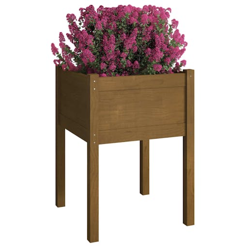 NNEVL Garden Planter Honey Brown 50x50x70 cm Solid Pinewood