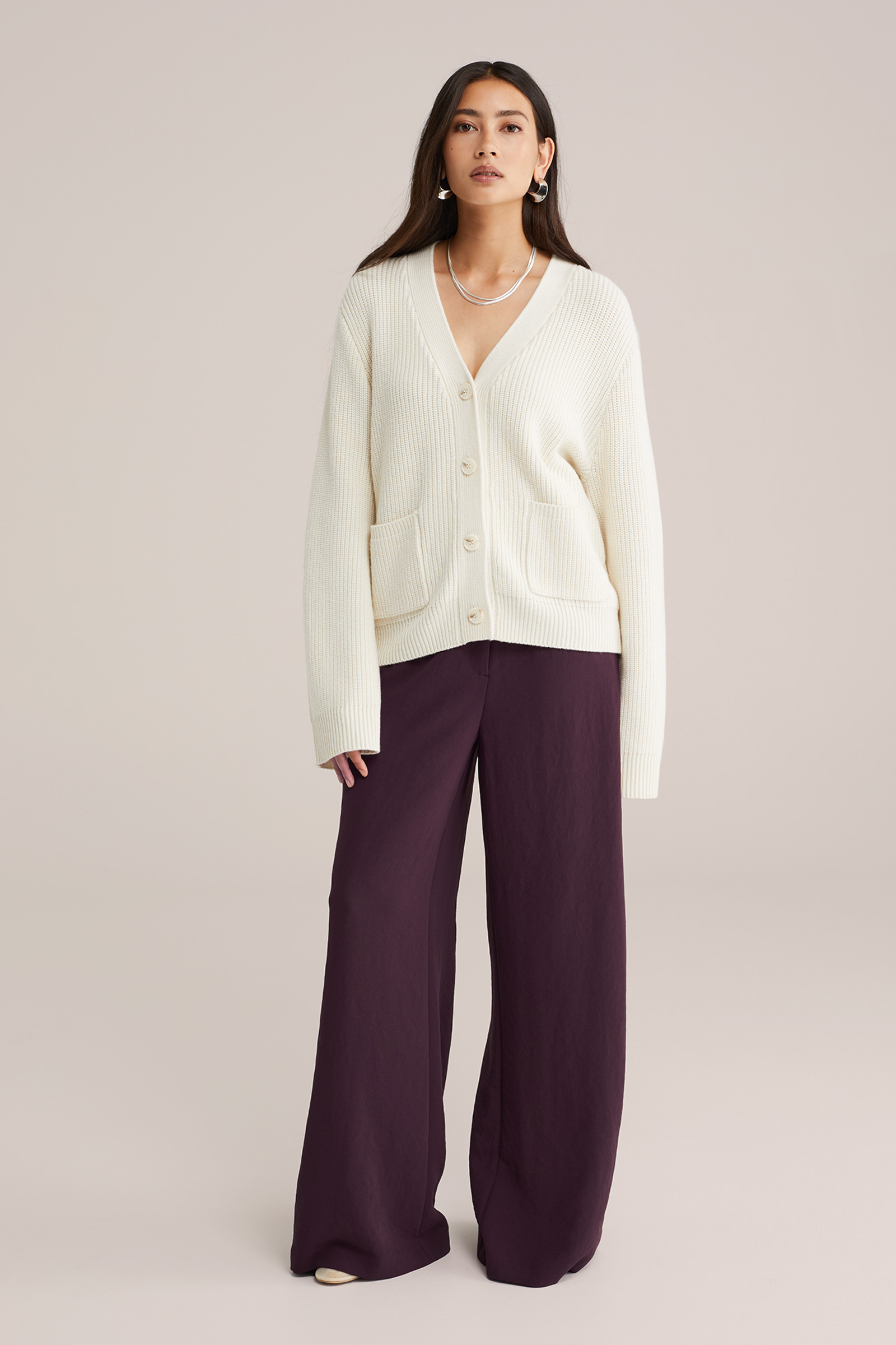 Dames gebreid vest met structuur