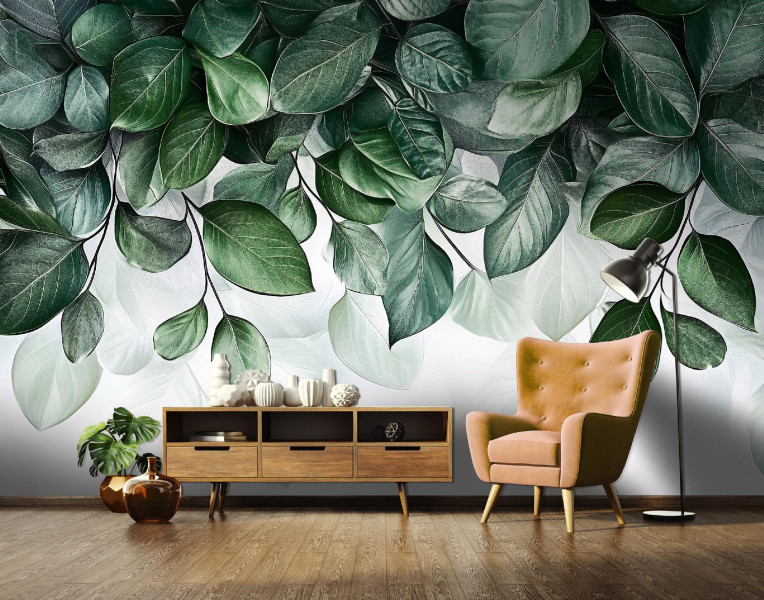 Fototapeta Liście Zielone Wiszące Sypialnia Salon Tapeta Flizelina 250X175