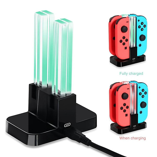 BASHLWUA Station de recharge Nintendo Switch Joy-Con pour 4 manettes