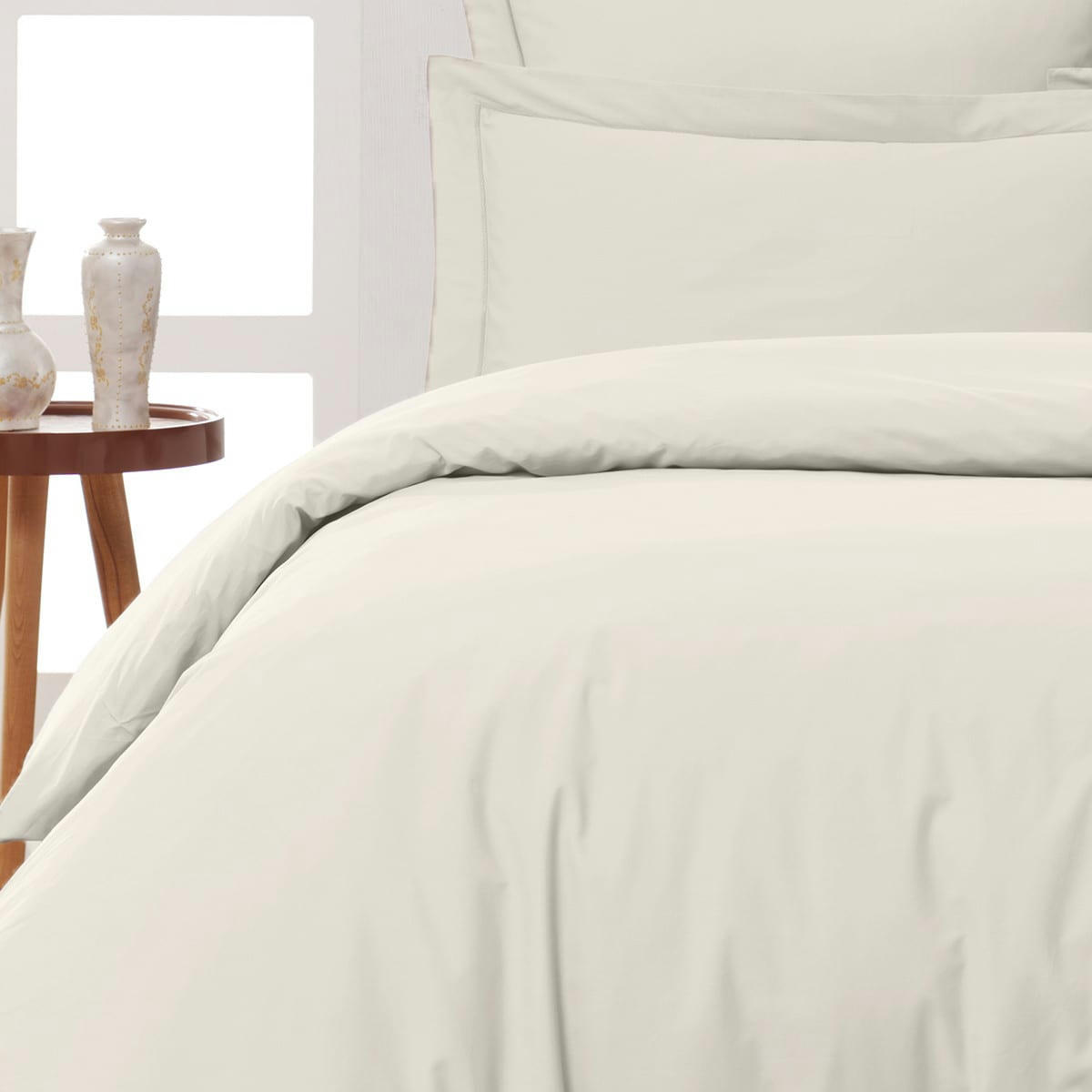 SOFT PERCALE - Housse de couette en percale coton  ecru 260x240 cm
