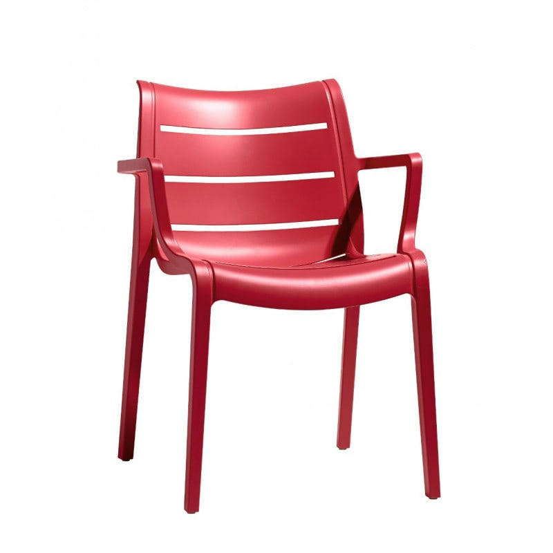 SUNSET - Chaise design en plastique rouge