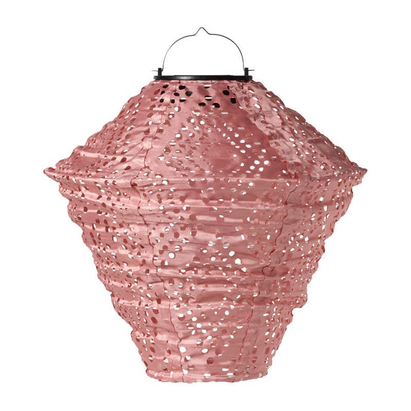 Solar barok lantaarn facet - roze - &Oslash;24x28 cm