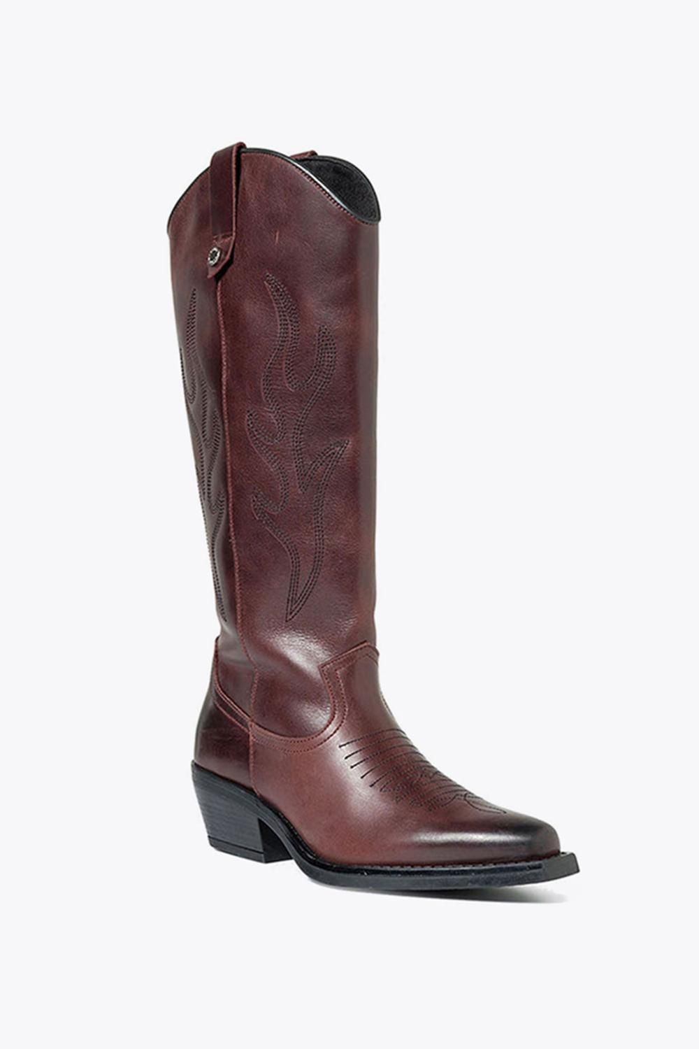 STEVE MADDEN Wessel Boot Wine' Leather Boots