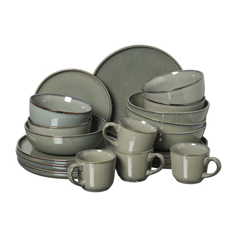 Serviesset 20-delig - groen - 4 persoons