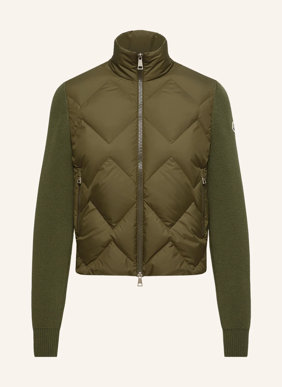 MONCLER Strickjacke im Materialmix