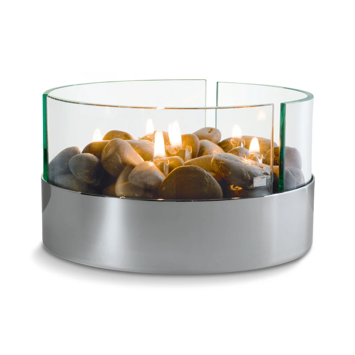 Philippi - Burn Tischkamin, Ø 20 cm, silber