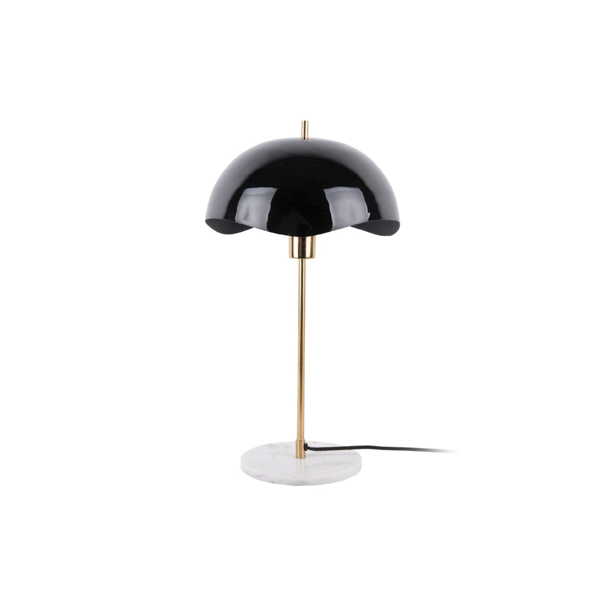 Leitmotiv tafellamp Waved Dome - zwart - 30x30x56cm - Paddenstoellamp