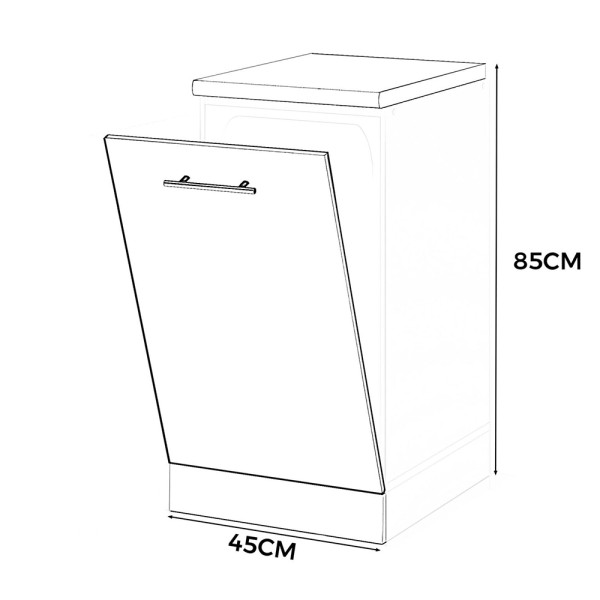 Front zabudowa zmywarki szafka 45cm spremium dąb sonoma