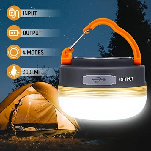 NNETM Portable Rechargeable LED Camping Lantern with Magnetic Base