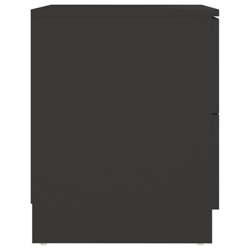 NNEVL Bedside Cabinet Black 40x40x50 cm Chipboard