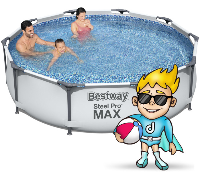 Basen ogrodowy stelażowy 305x76cm Bestway zestaw 15w1