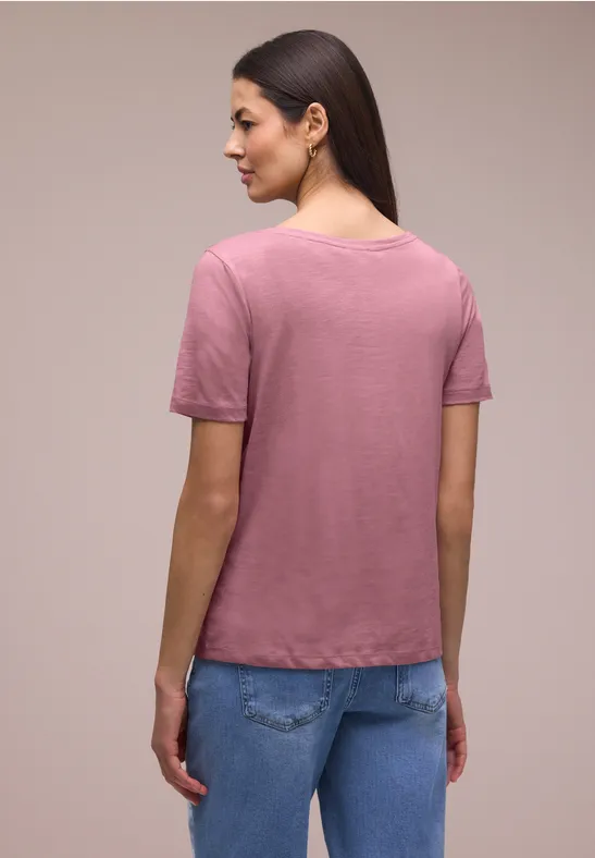 Basic T-Shirt mit V-Neck