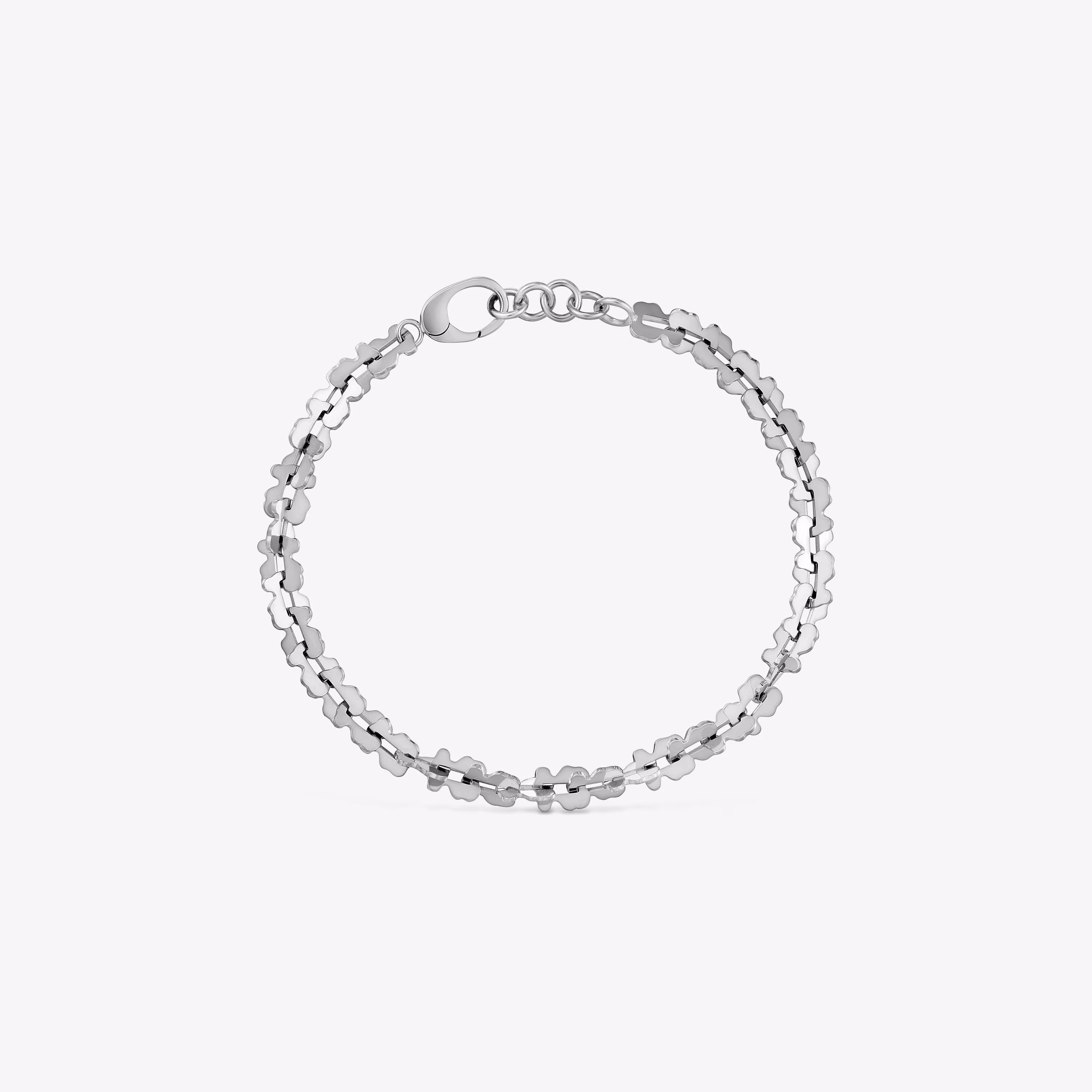 Pulsera cadena de acero con motivos oso Carrusel