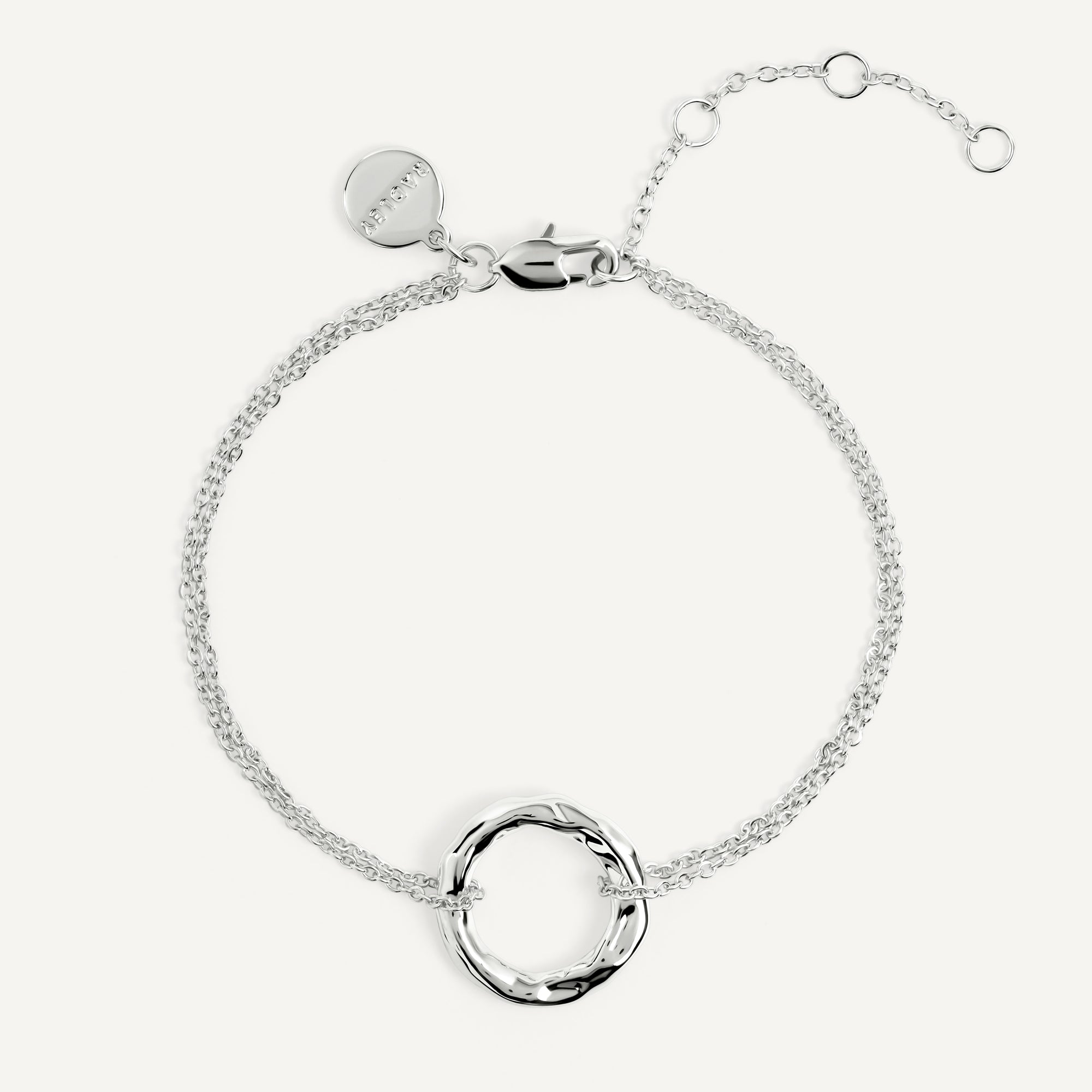 Hadley Lane - Silver Plated Hammer Hoop Bracelet