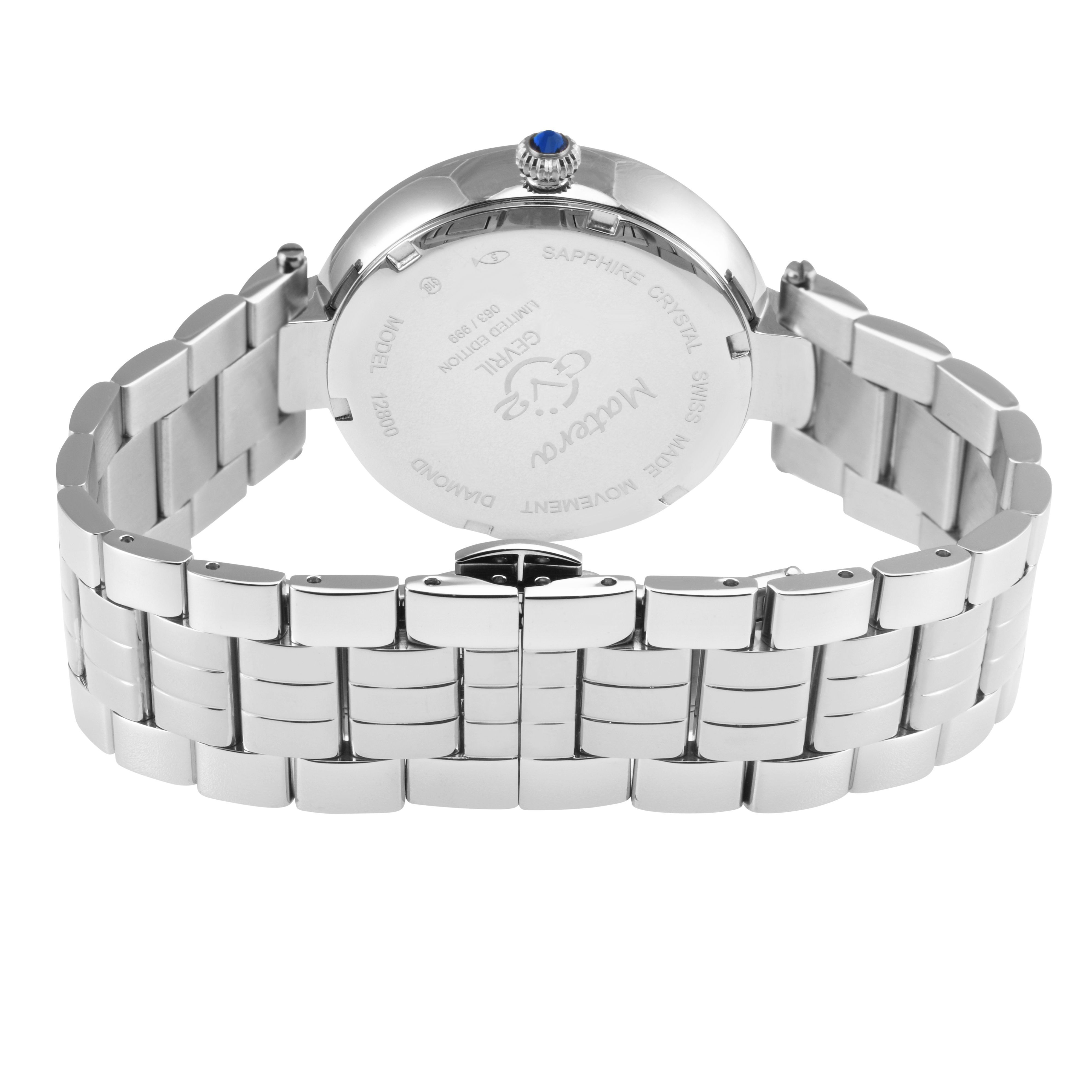 GV2 Matera, Swiss Quartz Watch, Black MOP Dial, 316L Stainless Steel, and Sapphire Crystal