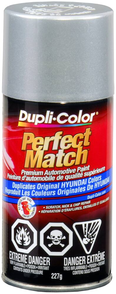 Dupli-Color Perfect Match Premium Acrylic Lacquer Automotive Aerosol Spray Paint, Bright Silver Metallic (K1), 227-g