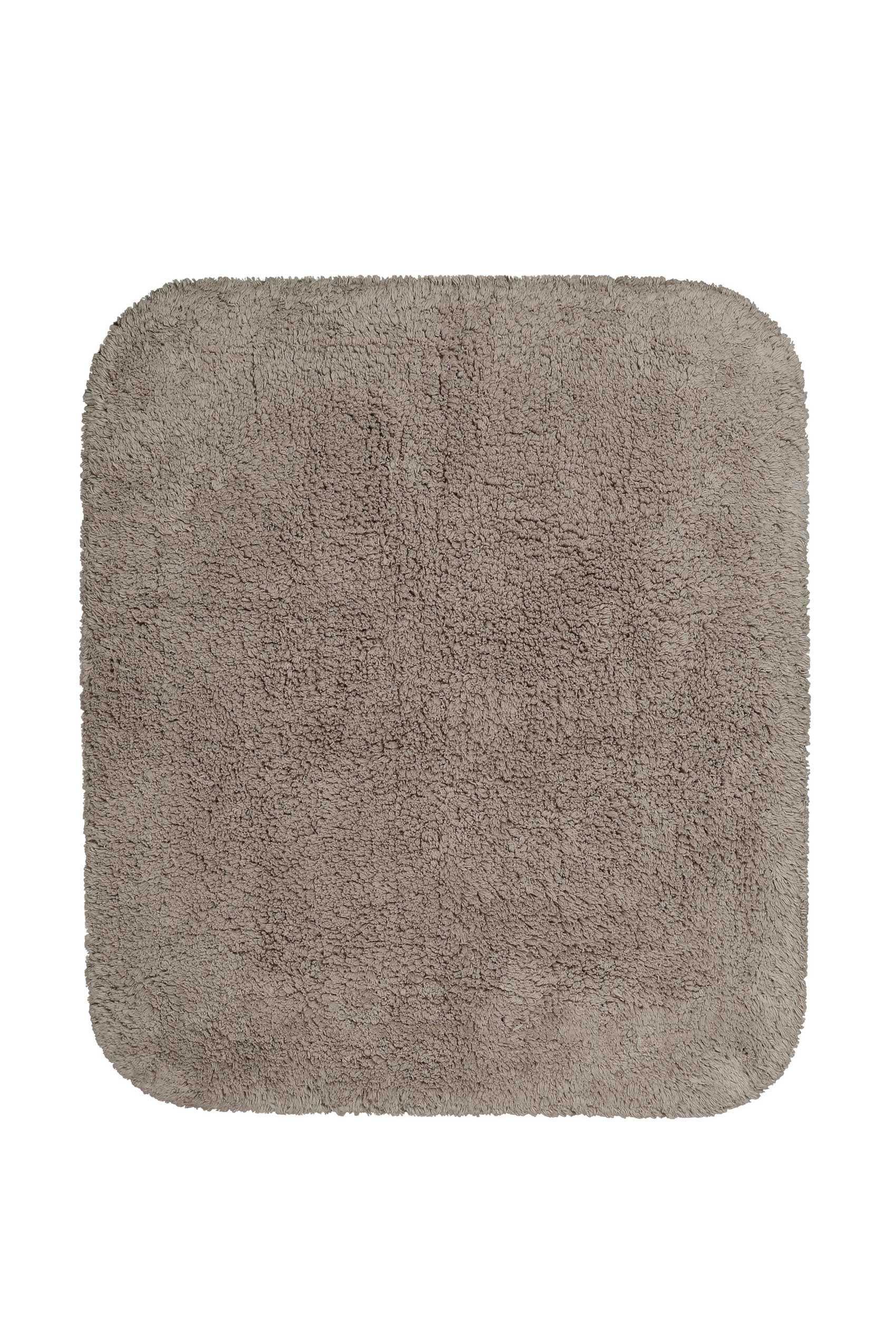 OLE - Tapis de bain doux marron taupe coton 55x65