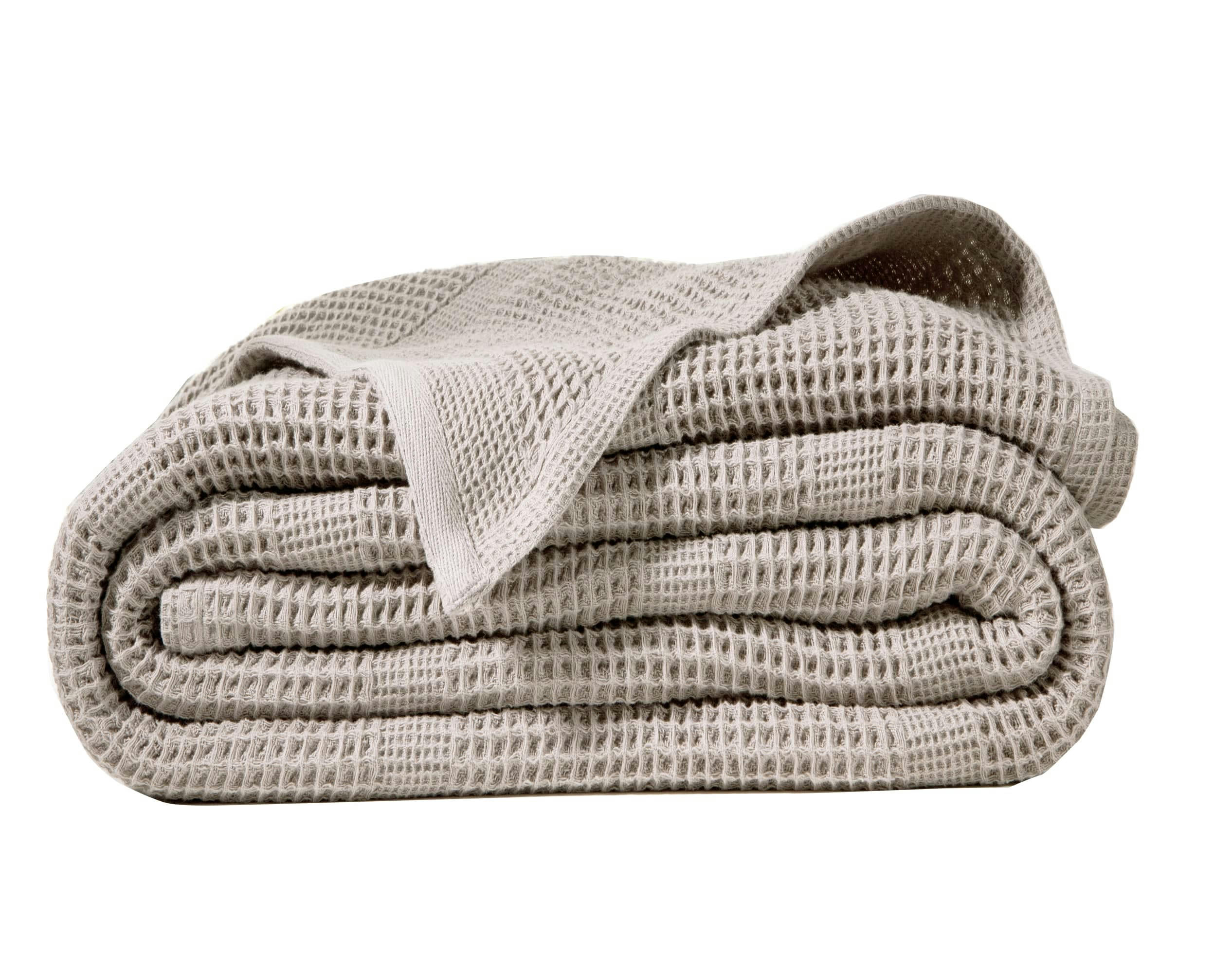 NID D'ABEILLE - Couverture légère 250x270 gris en coton 300 g/m²