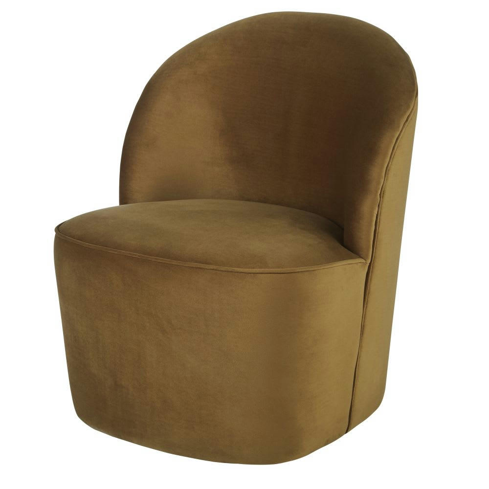 Blackhill Business - Fauteuil professionnel en velours recyclé ocre