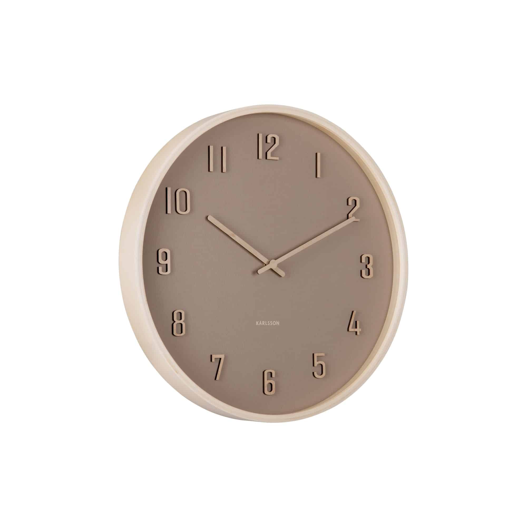 Karlsson wandklok Nervadura - bruin - Ø40.8cm