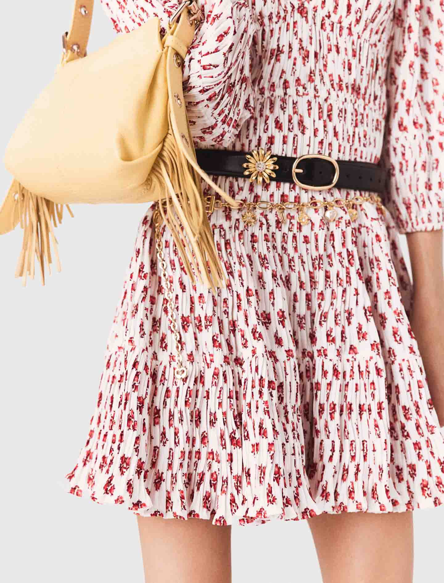 Robe plissée imprimée
