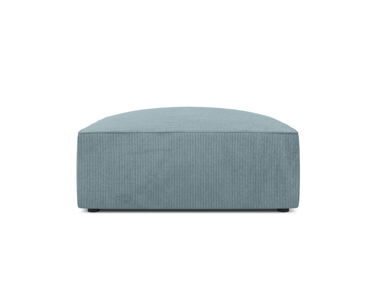 RUBY - Pouf 1 place en tissu velours côtelé bleu clair